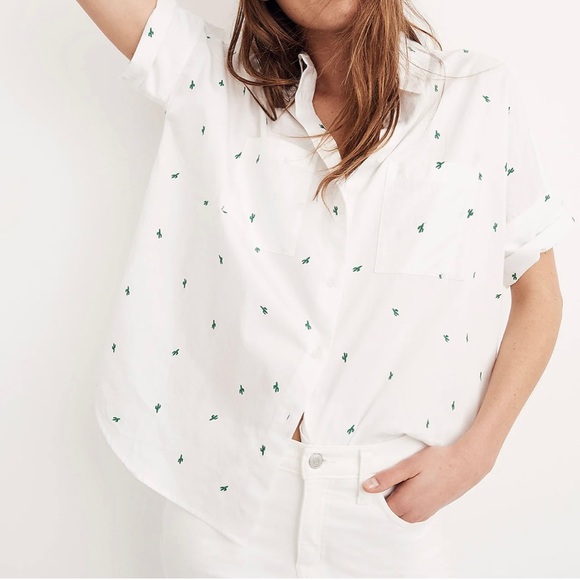 Madewell Cactus Embroidered Courier Shirt XS - Picture 3 of 7